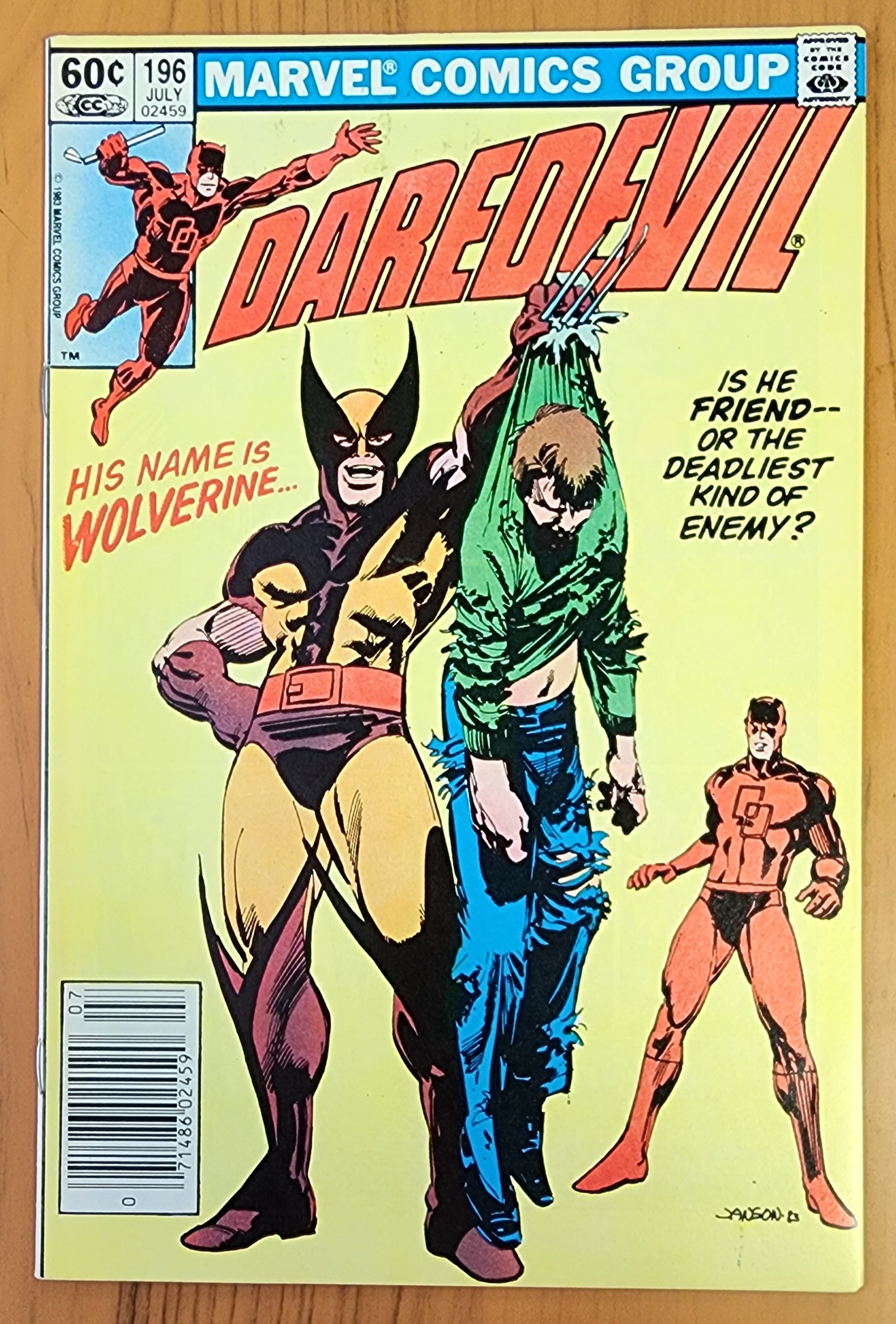 DAREDEVIL #196 1983 NEWSSTAND Daredevil MARVEL COMICS