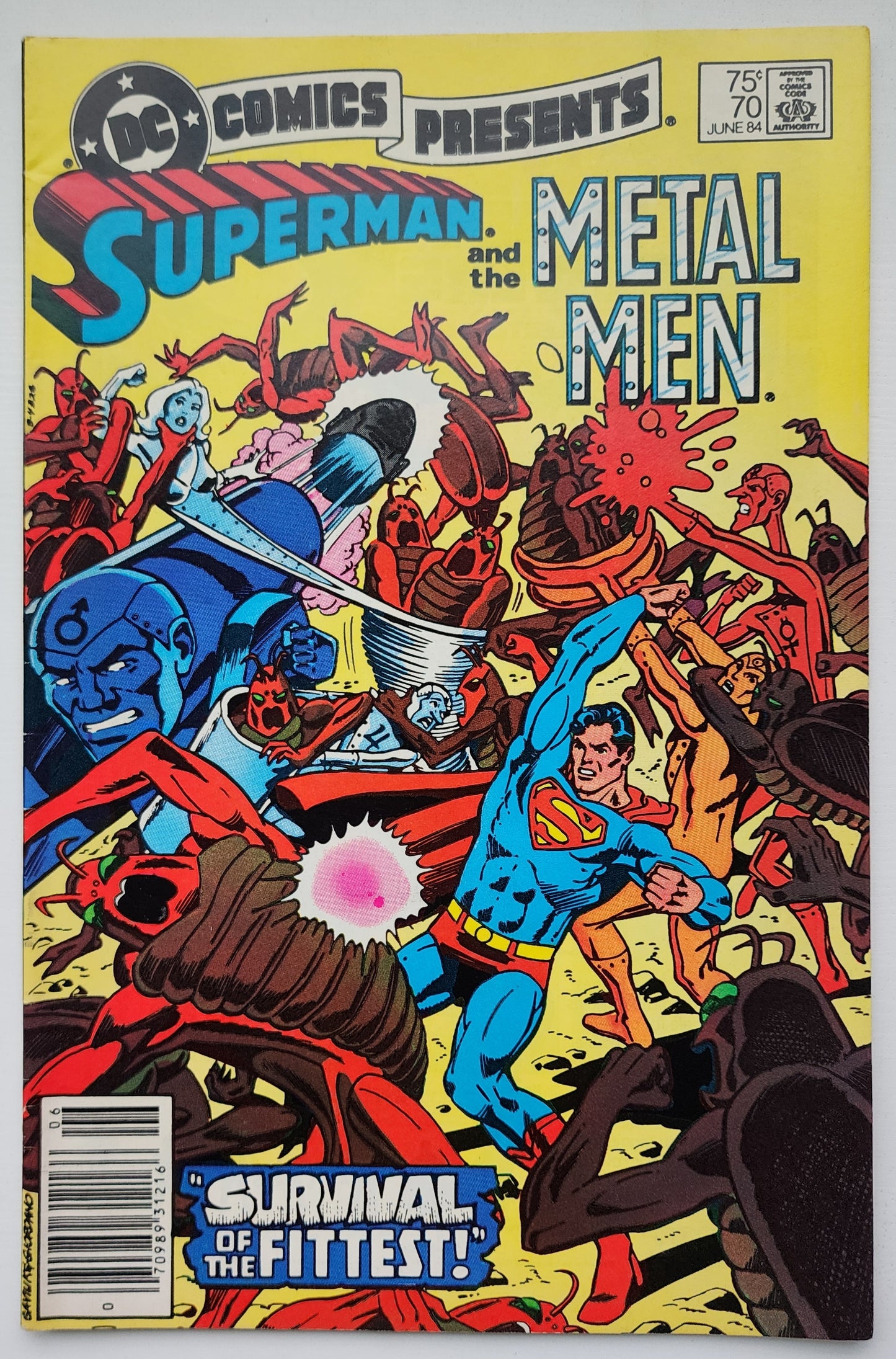 DC COMICS PRESENTS #70 SUPERMAN METAL MEN 1984 NEWSSTAND DC Comics Presents DC Comics
