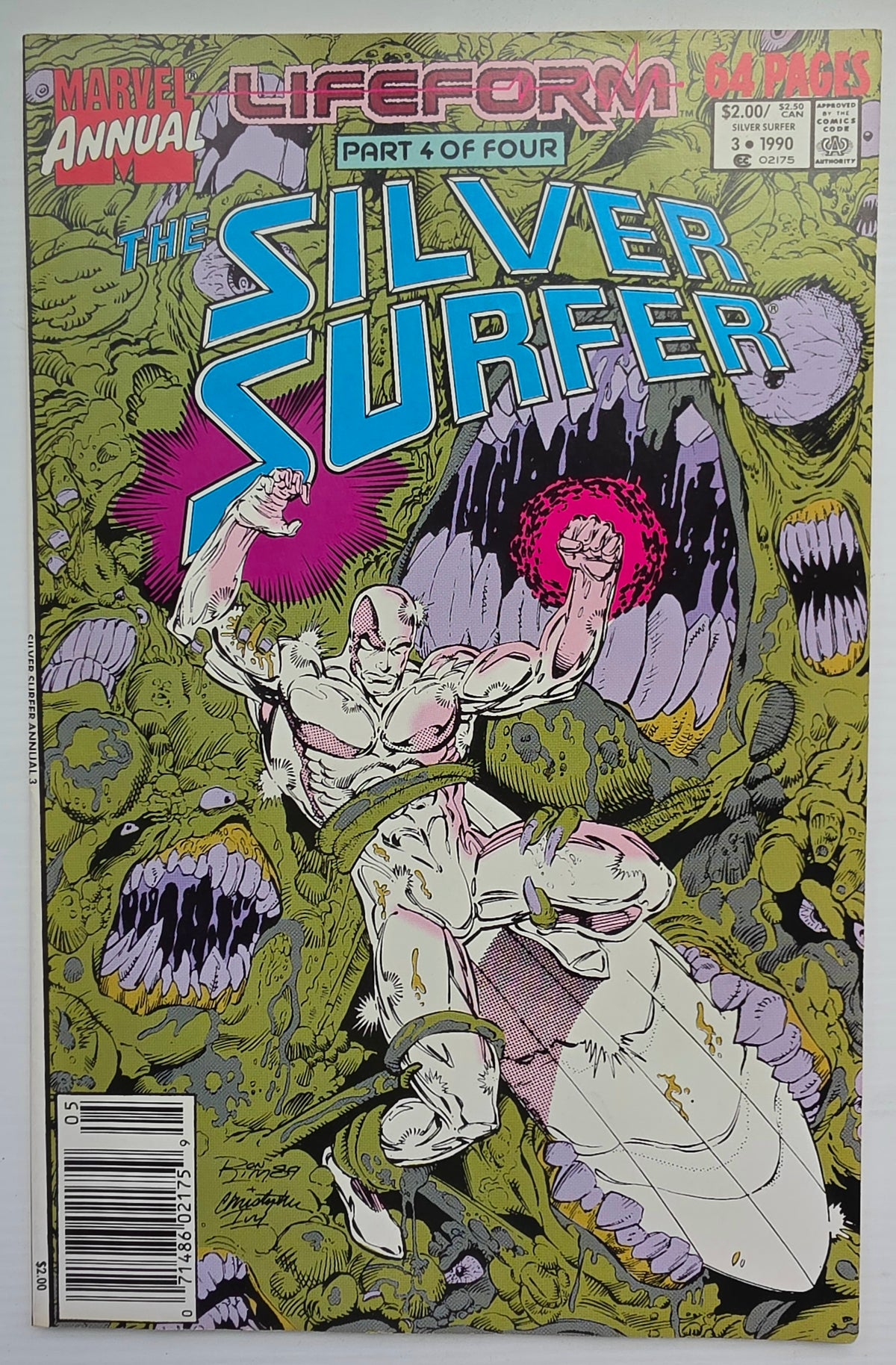 SILVER SURFER ANNUAL #3 1990 NEWSSTAND Silver Surfer MARVEL COMICS