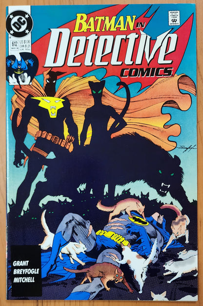 DETECTIVE COMICS #612 1990 SIGNED BY NORM BREYFOGLE Batman DC COMICS