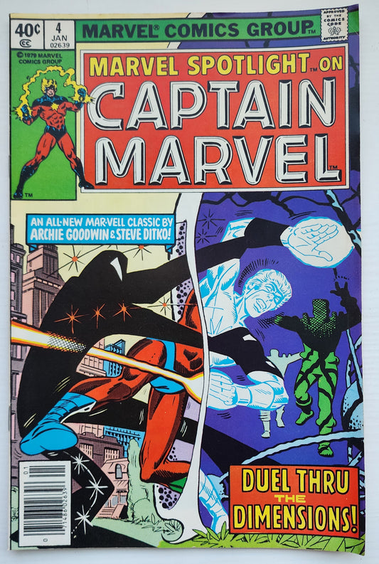 MARVEL SPOTLIGHT CAPTAIN MARVEL #4 NEWSSTAND 1980 Marvel Spotlight MARVEL COMICS