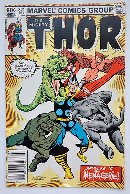 THOR #321 NEWSSTAND 1982 Thor MARVEL COMICS