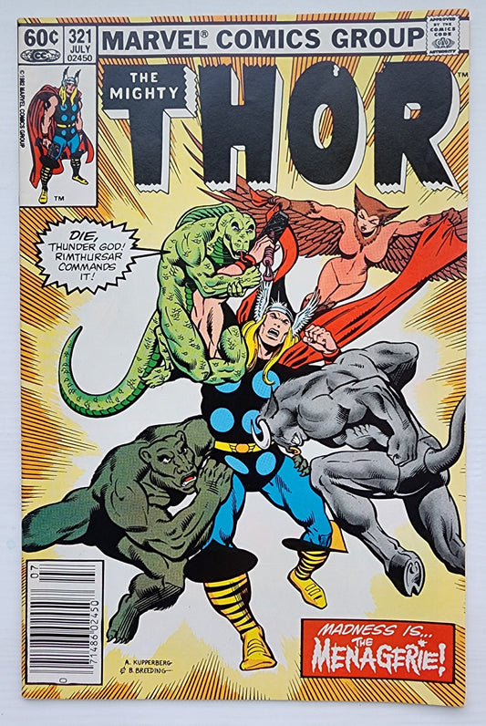 THOR #321 NEWSSTAND 1982 Thor MARVEL COMICS