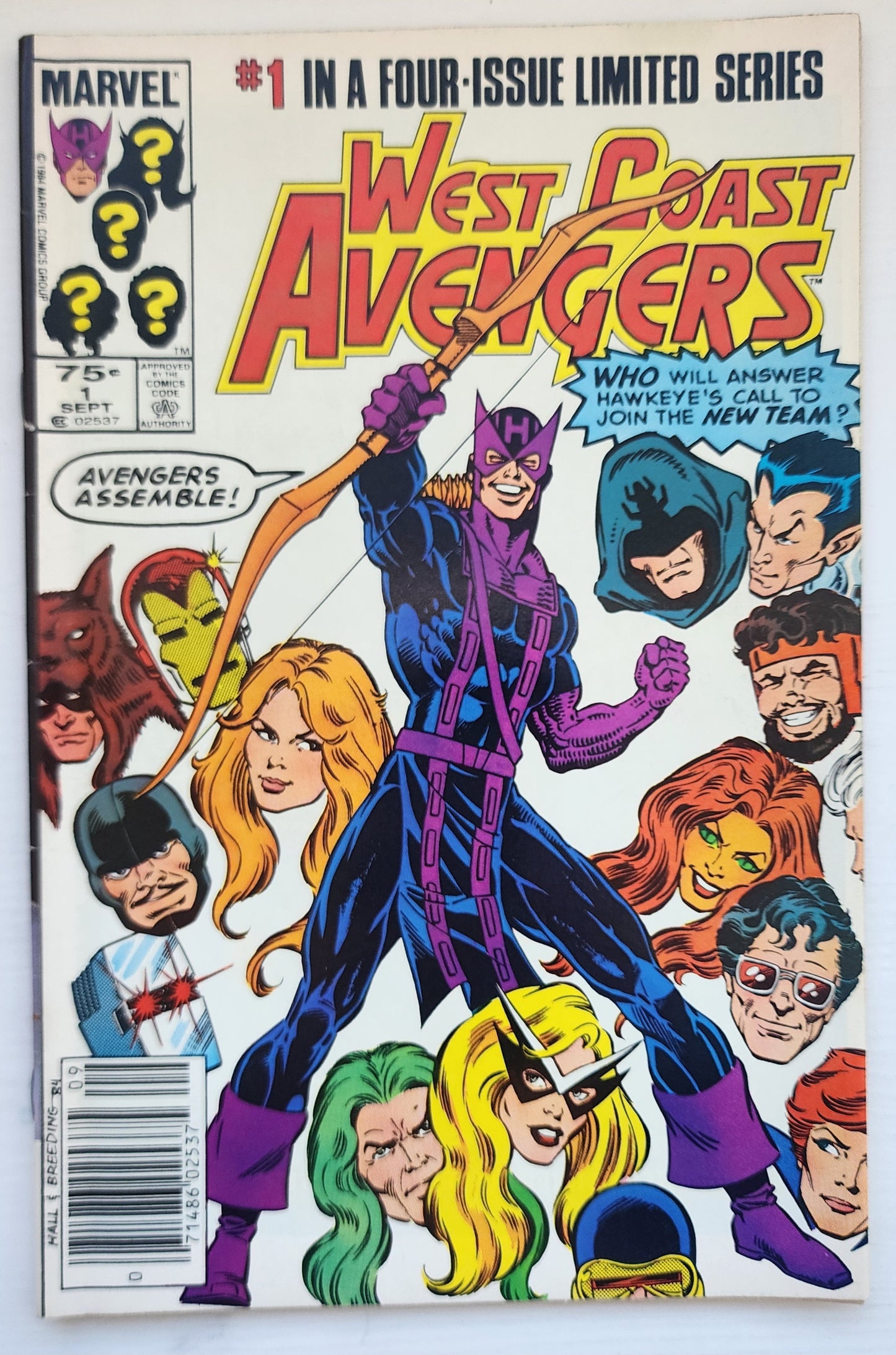 WEST COAST AVENGERS #1-#4 LIMITED SERIES NEWSSTAND 1984 West Coast Avengers MARVEL COMICS