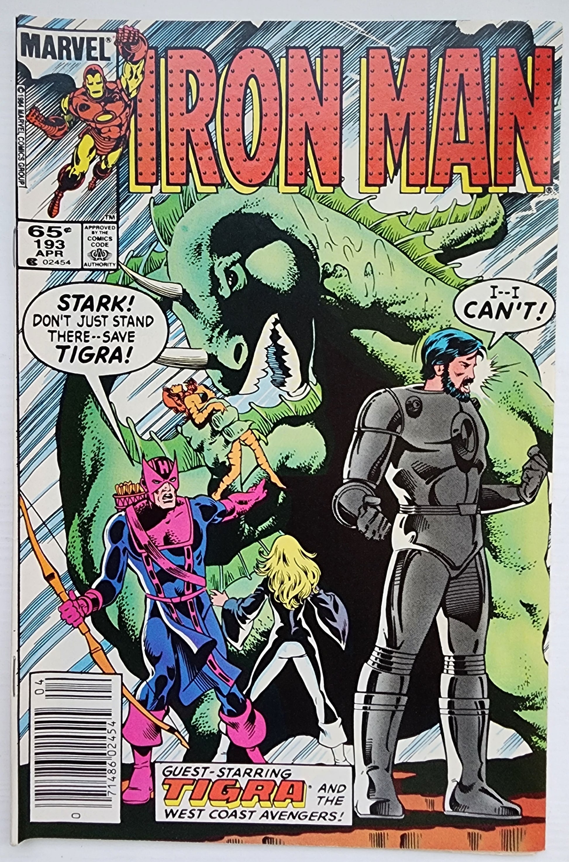 IRON MAN #193 NEWSSTAND 1985 Iron Man MARVEL COMICS