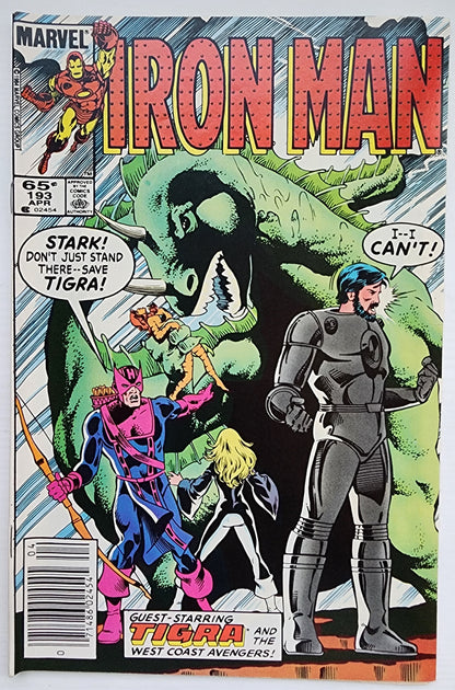 IRON MAN #193 NEWSSTAND 1985 Iron Man MARVEL COMICS