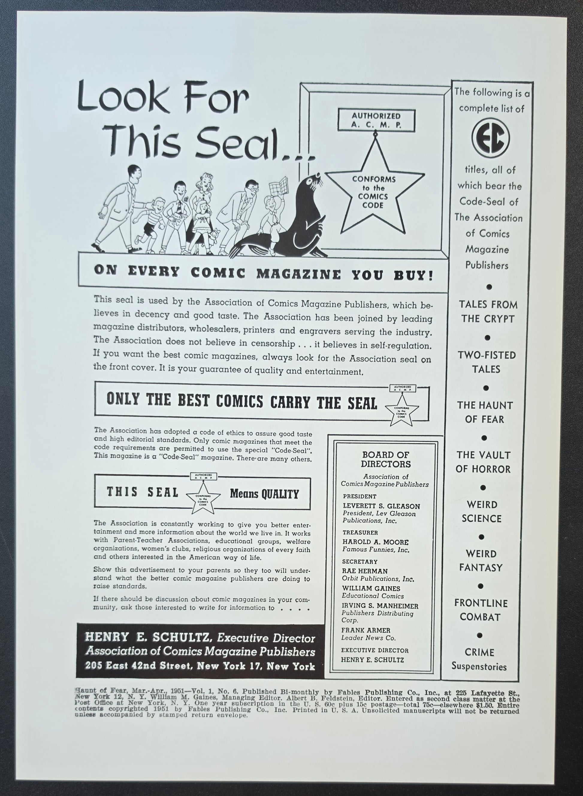 HAUNT OF FEAR #6 PRINT EC Comics EC Comics