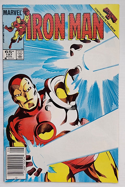 IRON MAN #197 NEWSSTAND 1985 Iron Man MARVEL COMICS