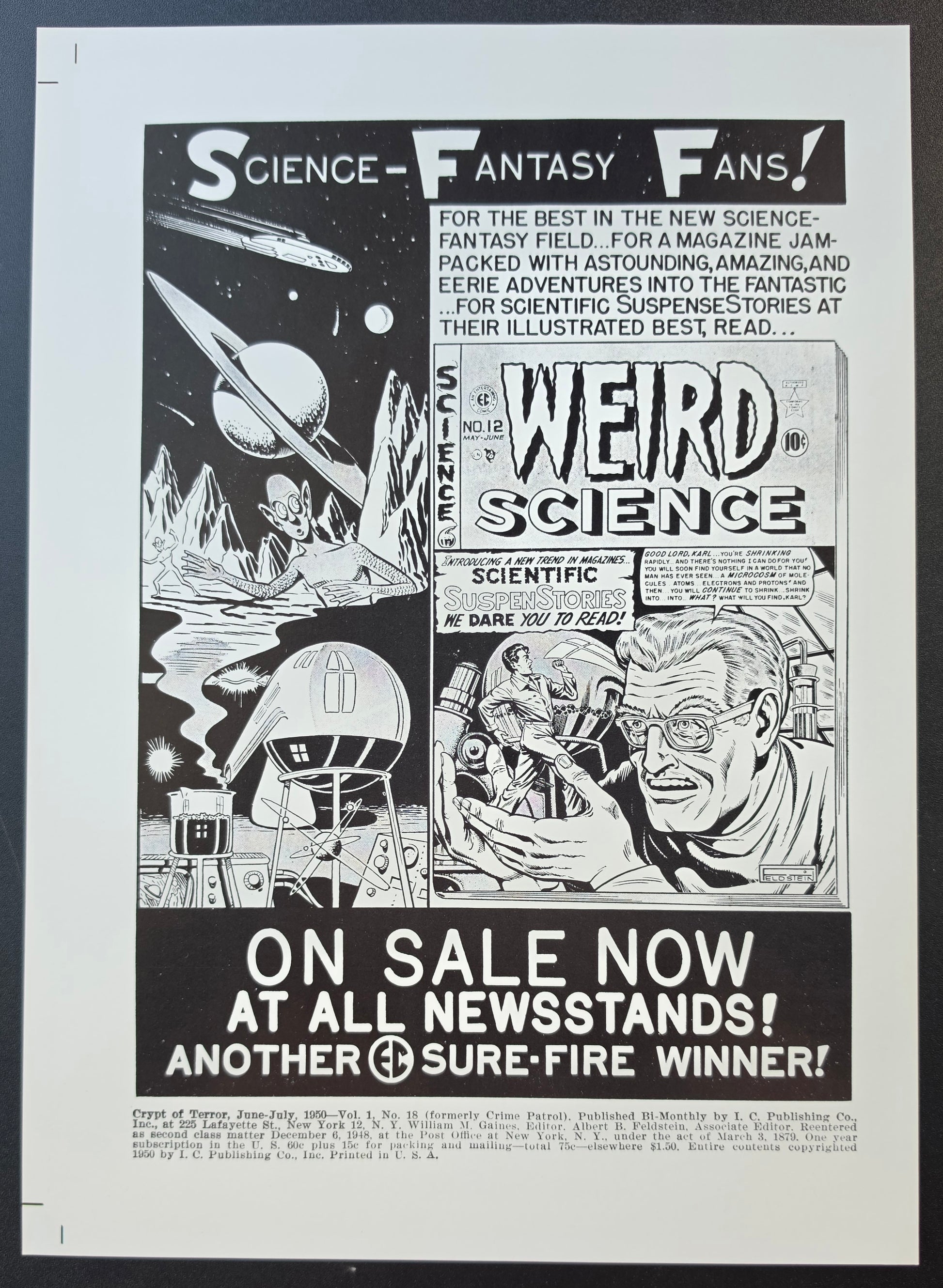 CRYPT OF TERROR #18 PRINT EC Comics EC Comics