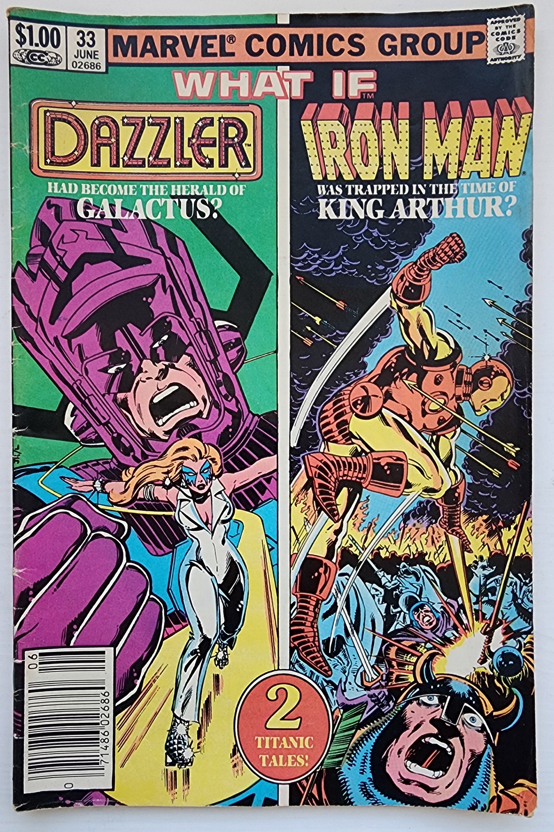 WHAT IF #33 DAZZLER HERALD GALACTUS NEWSSTAND 1982 What If MARVEL COMICS