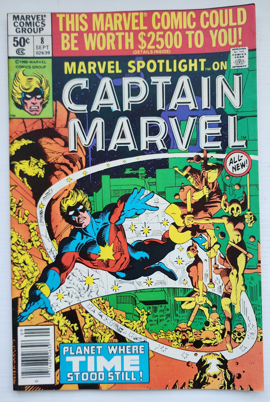MARVEL SPOTLIGHT CAPTAIN MARVEL #8 NEWSSTAND 1980 Marvel Spotlight MARVEL COMICS