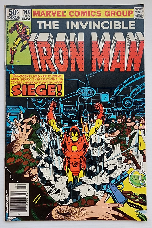 IRON MAN #148 NEWSSTAND 1981 Iron Man MARVEL COMICS