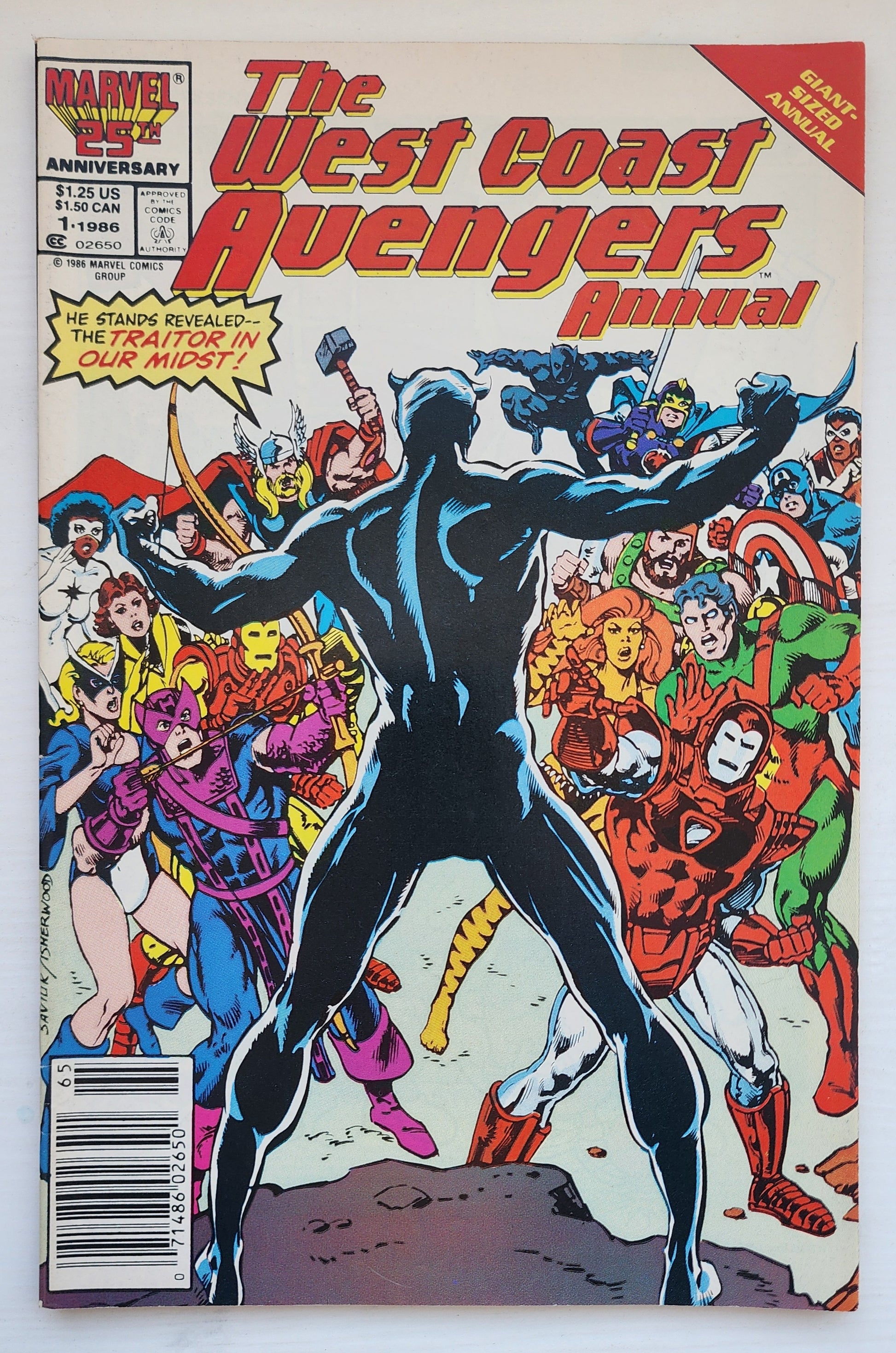 WEST COAST AVENGERS ANNUAL #1 NEWSSTAND 1986 West Coast Avengers MARVEL COMICS