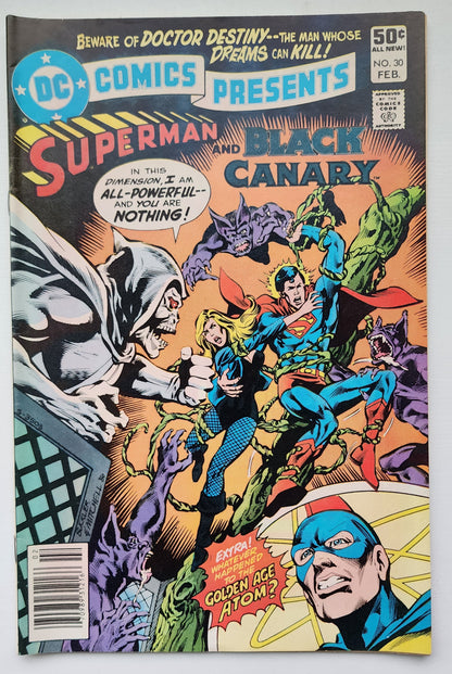 DC COMICS PRESENTS #30 SUPERMAN BLACK CANARY 1981 NEWSSTAND DC Comics Presents DC Comics