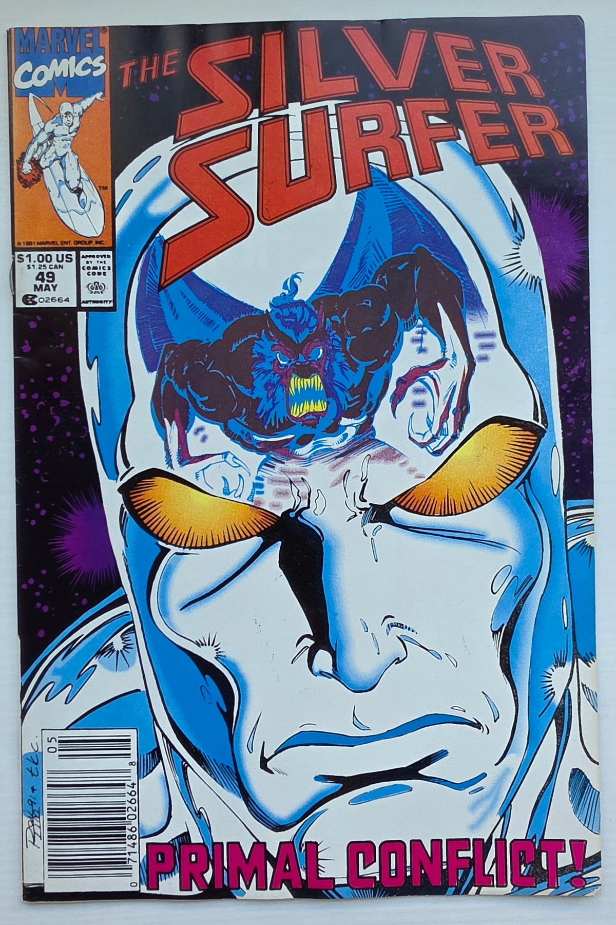 SILVER SURFER #49 1991 NEWSSTAND [P02] Silver Surfer MARVEL COMICS