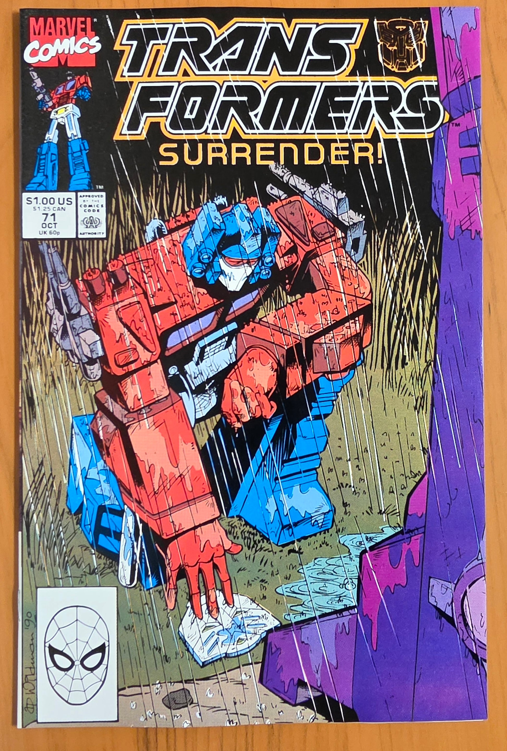 TRANSFORMERS #71 1990 Transformers MARVEL COMICS