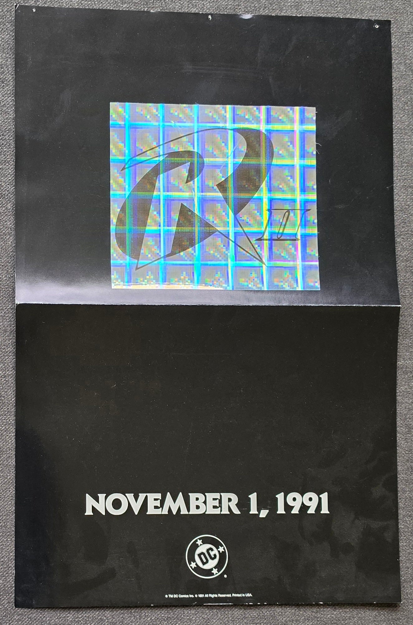 ROBIN 2 FOLDED PROMOTIONAL POSTER 1991 Robin DC COMICS