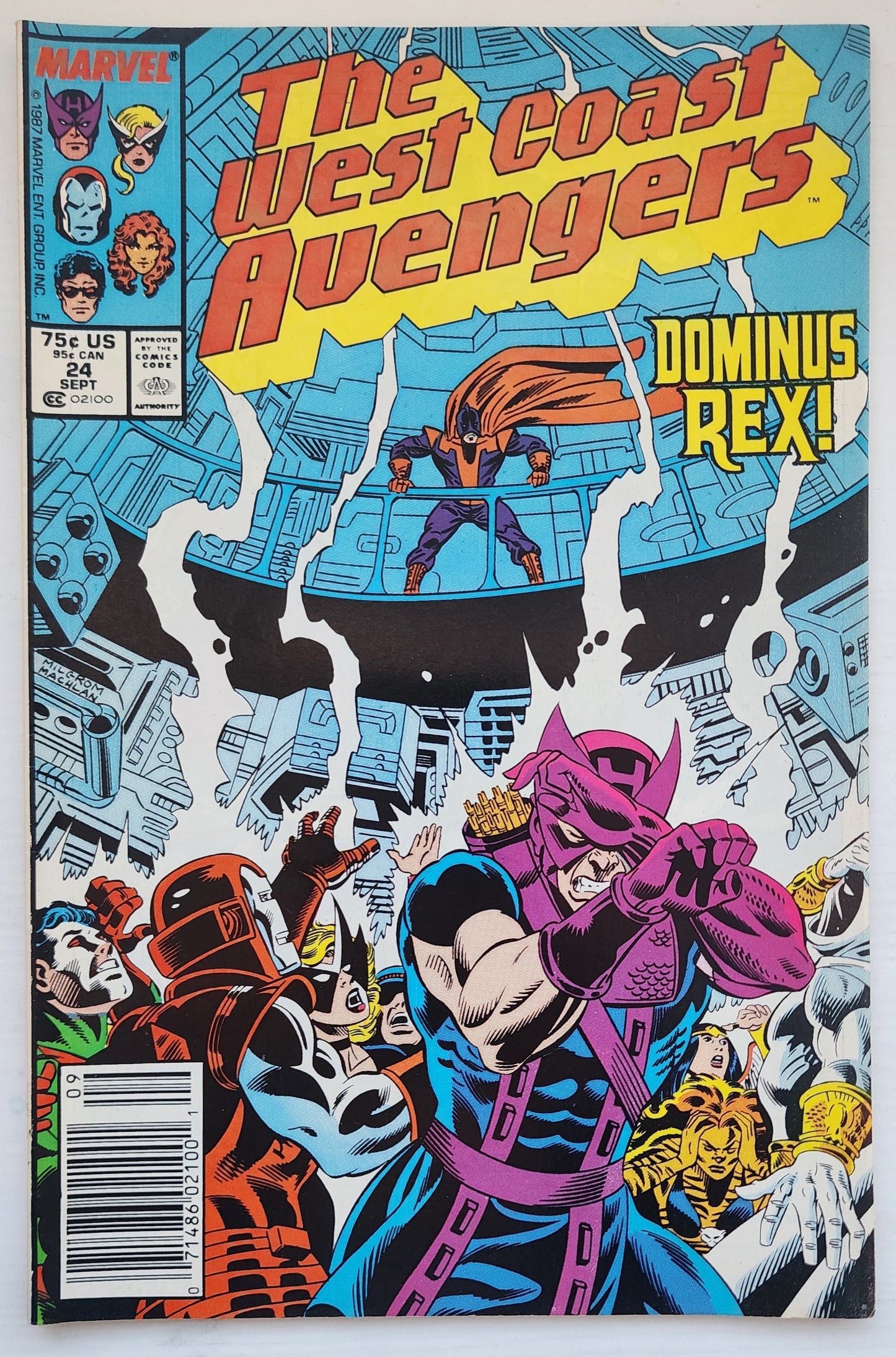 WEST COAST AVENGERS #24 NEWSSTAND 1987 West Coast Avengers MARVEL COMICS