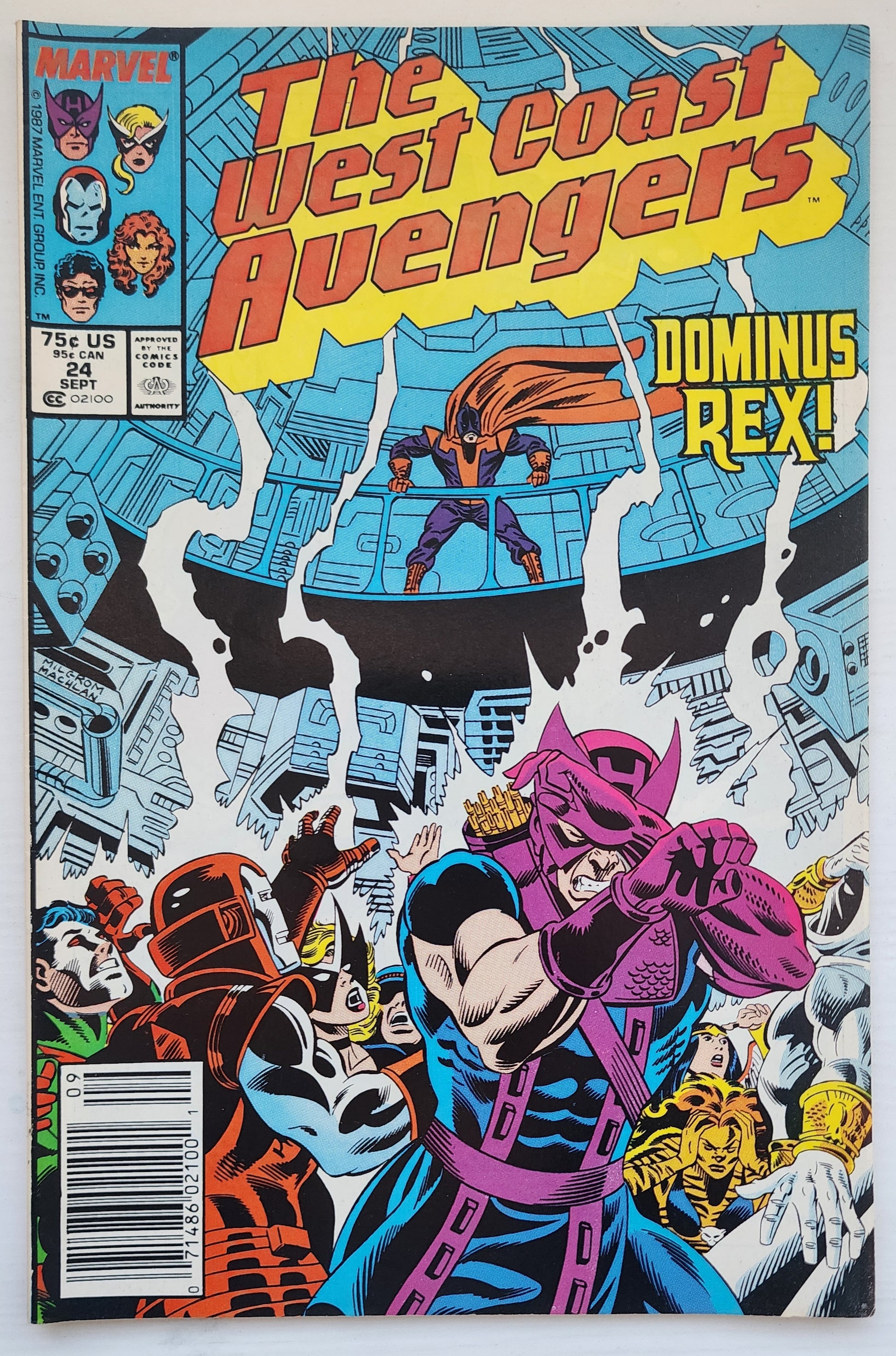 WEST COAST AVENGERS #24 NEWSSTAND 1987 West Coast Avengers MARVEL COMICS