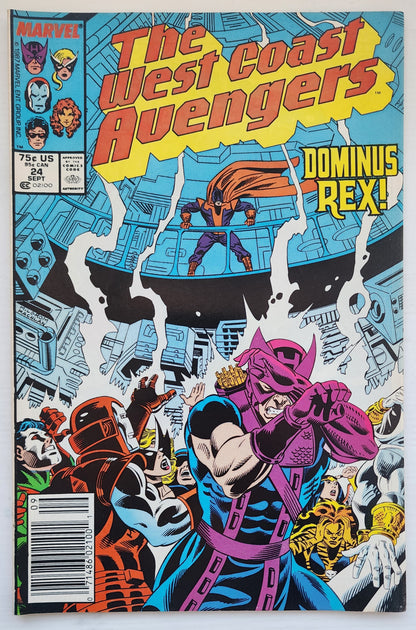WEST COAST AVENGERS #24 NEWSSTAND 1987 West Coast Avengers MARVEL COMICS