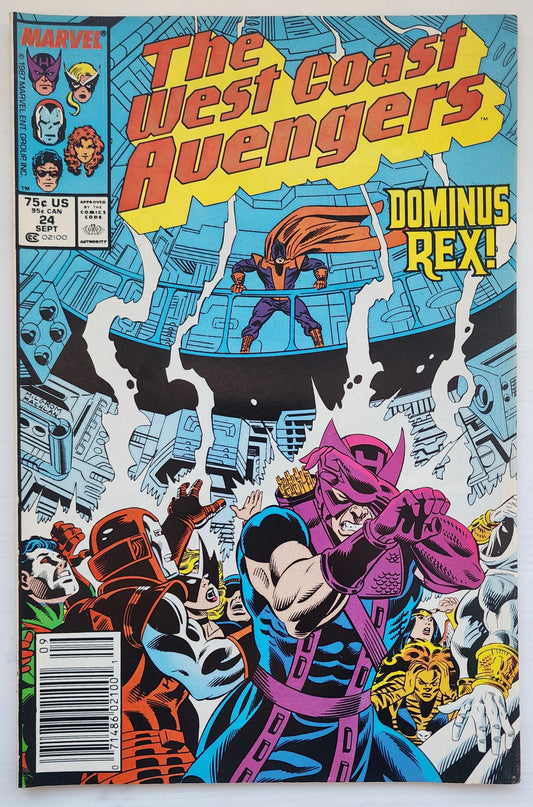 WEST COAST AVENGERS #24 NEWSSTAND 1987 West Coast Avengers MARVEL COMICS