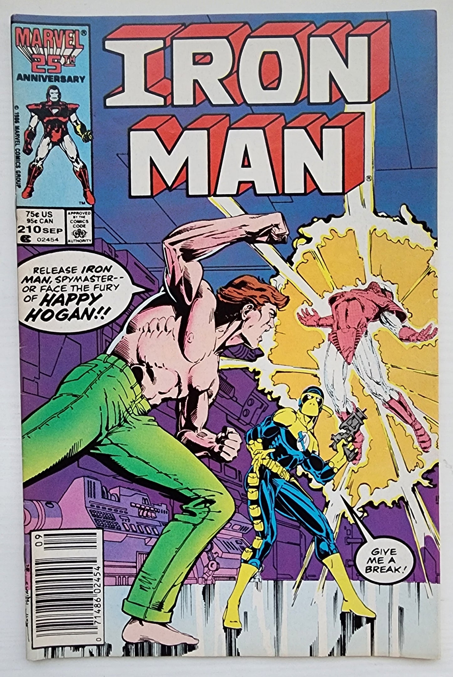 IRON MAN #210 NEWSSTAND 1986 Iron Man MARVEL COMICS