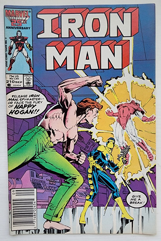 IRON MAN #210 NEWSSTAND 1986 Iron Man MARVEL COMICS