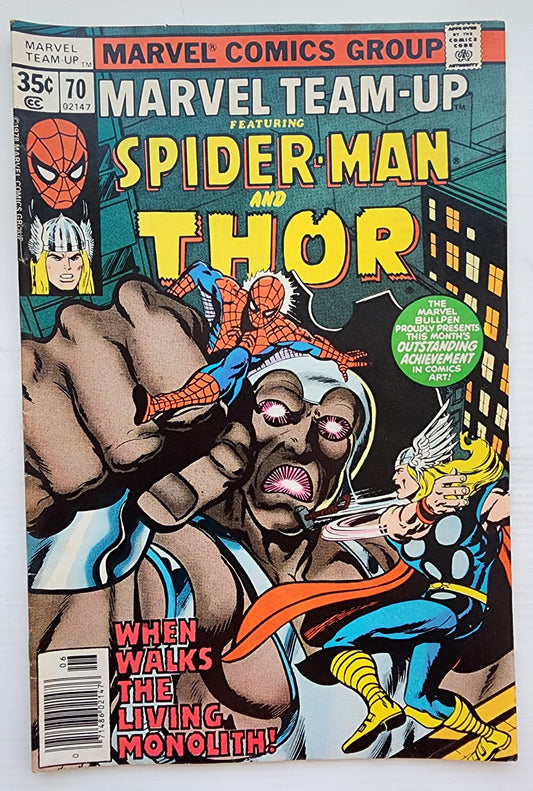 MARVEL TEAM-UP #70 SPIDER-MAN THOR NEWSSTAND 1978 Marvel Team-Up MARVEL COMICS