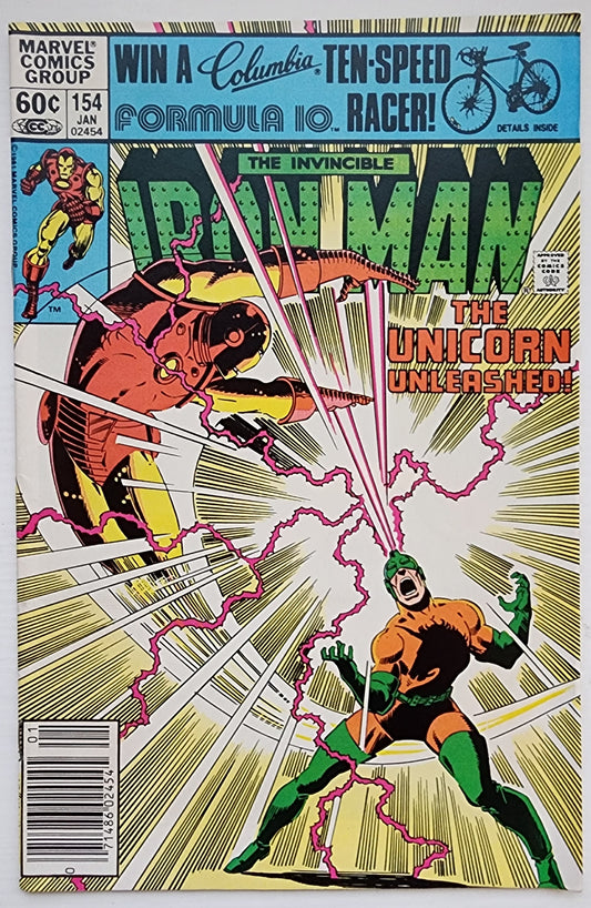 IRON MAN #154 NEWSSTAND 1982 Iron Man MARVEL COMICS