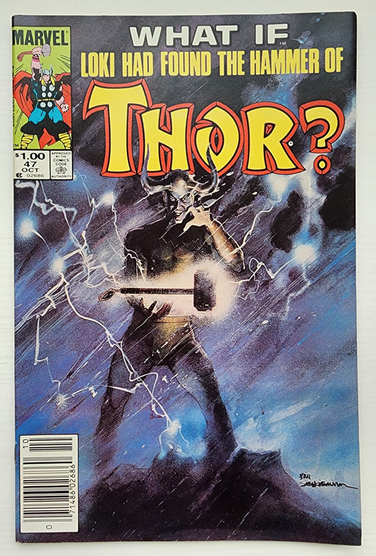 WHAT IF #47 LOKI FOUND HAMMER THOR NEWSSTAND 1977 What If MARVEL COMICS