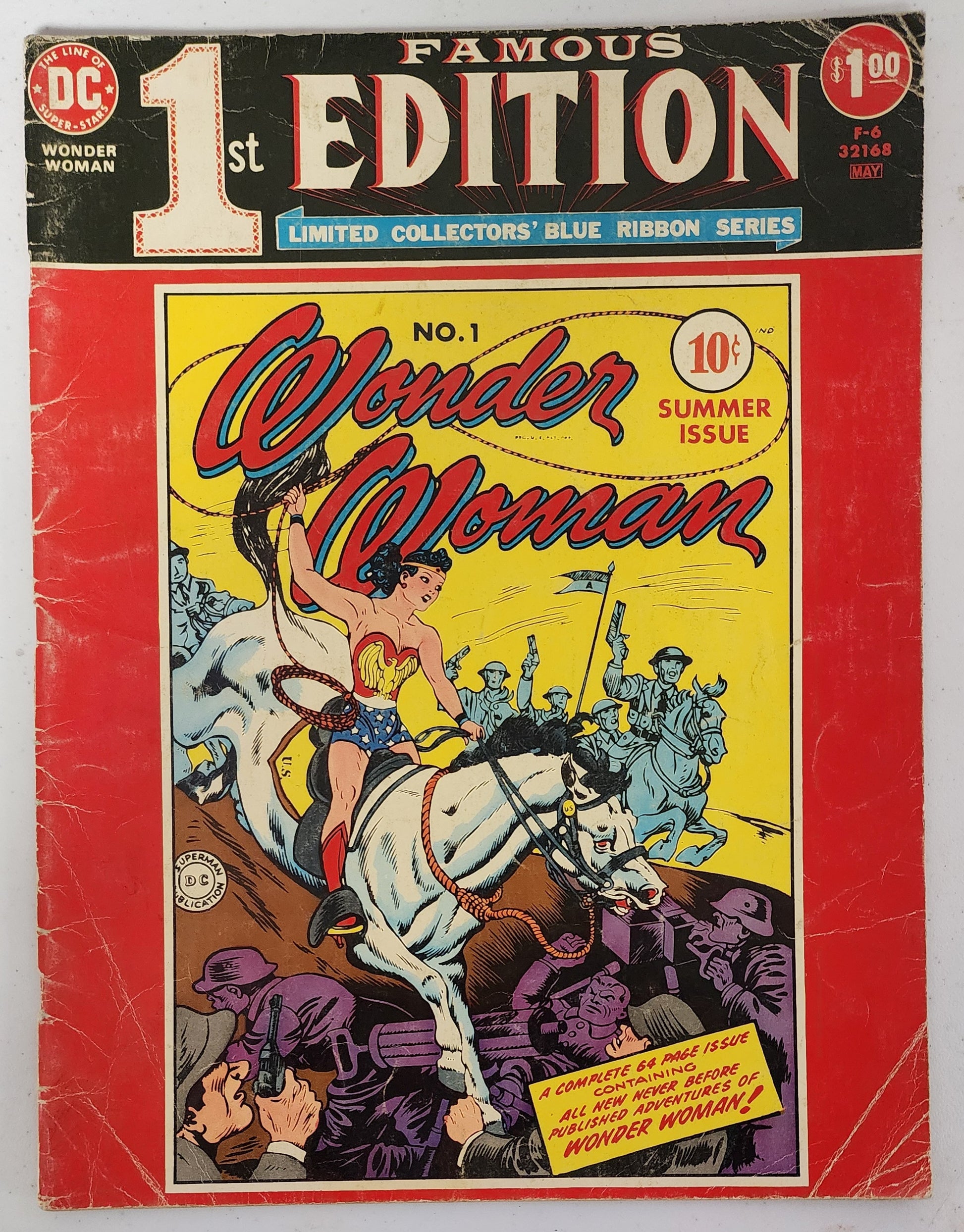 DC FAMOUS FIRST EDITION BLUE RIBBON F-6 WONDER WOMAN LIMITED COLLECTORS EDITION TREASURY SIZE 1975 Justice League of America DC COMICS