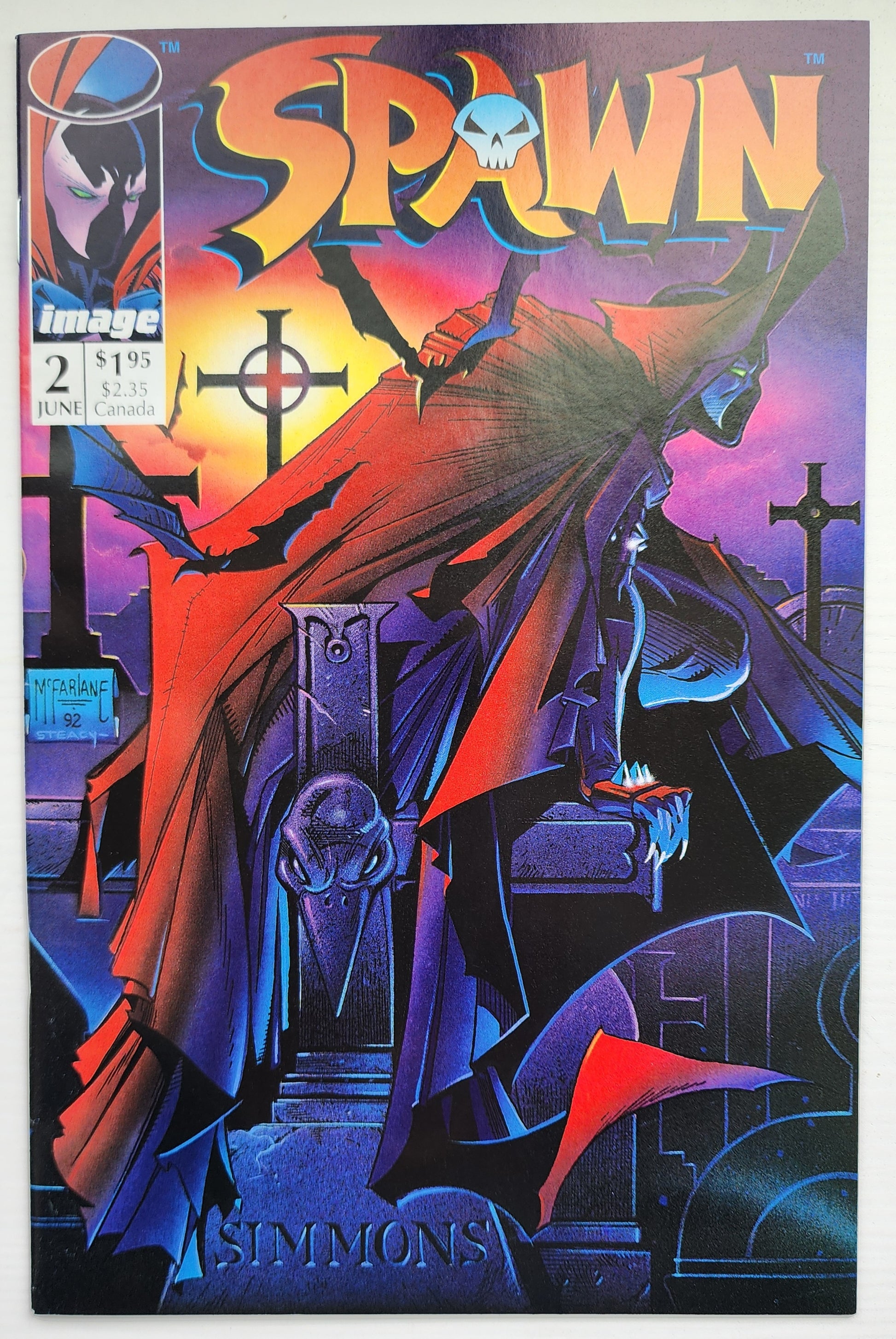 SPAWN #2 1992 SPAWN #2 "1ST APPEARANCE OF THE VIOLATOR" Spawn IMAGE COMICS