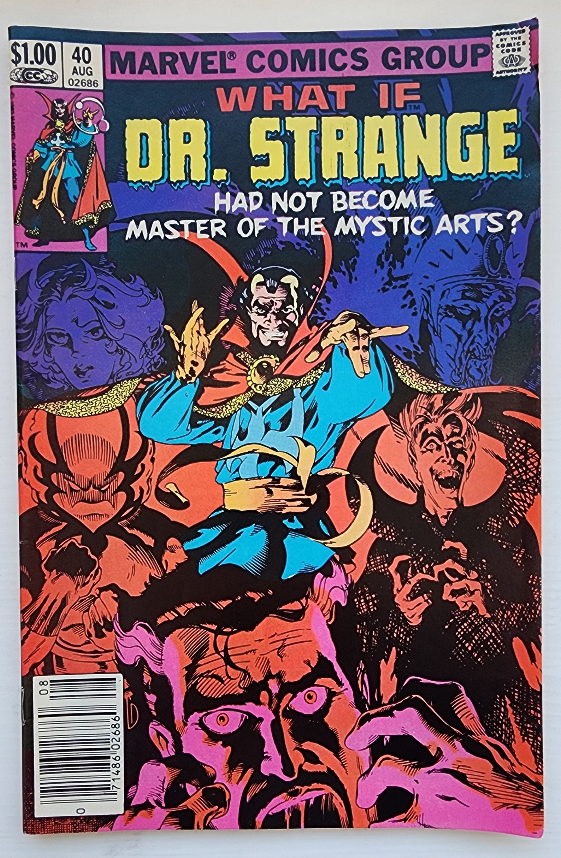 WHAT IF #40 DR STRANGE NOT MASTER MYSTIC ARTS NEWSSTAND 1983 What If MARVEL COMICS