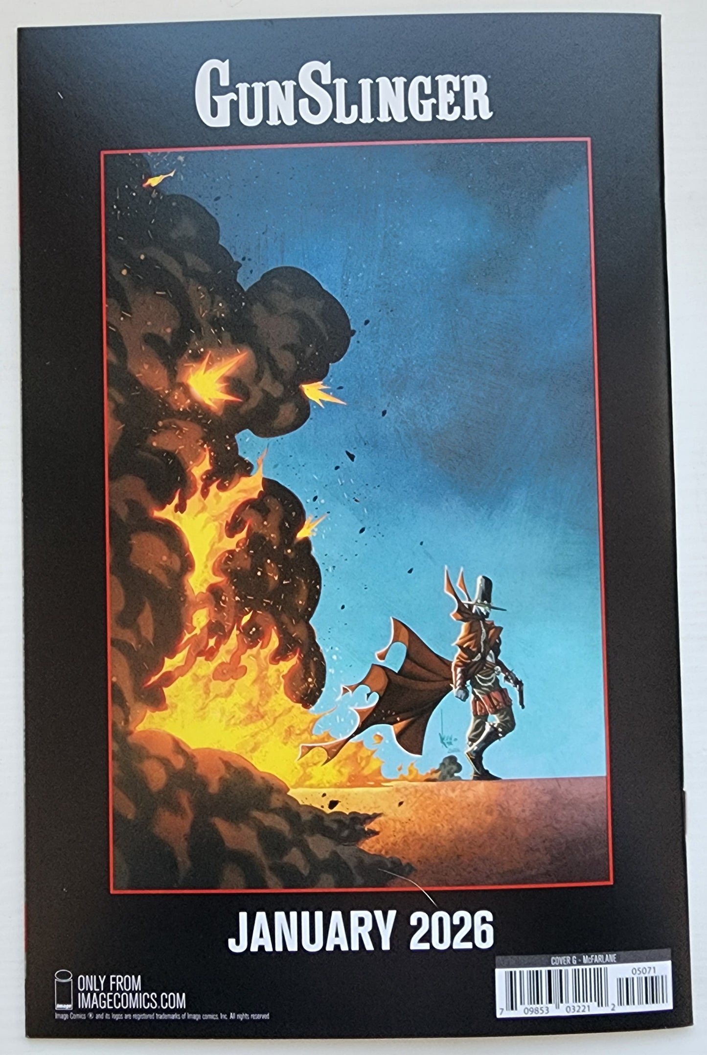 02/11/2026 GUNSLINGER SPAWN #50 1:250 TODD MCFARLANE SIGNED GOLD INK VARIANT [T01] Spawn IMAGE COMICS