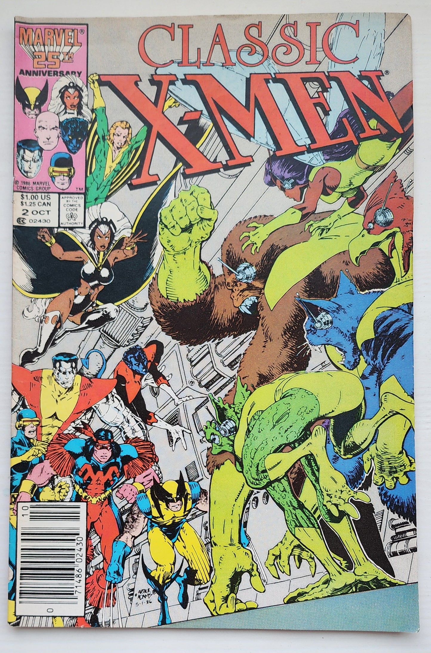 CLASSIC X-MEN #2 NEWSSTAND 1986 Classic X-Men MARVEL COMICS