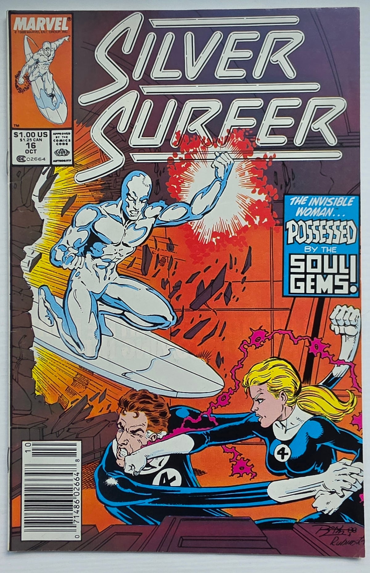 SILVER SURFER #16 1988 NEWSSTAND Silver Surfer MARVEL COMICS