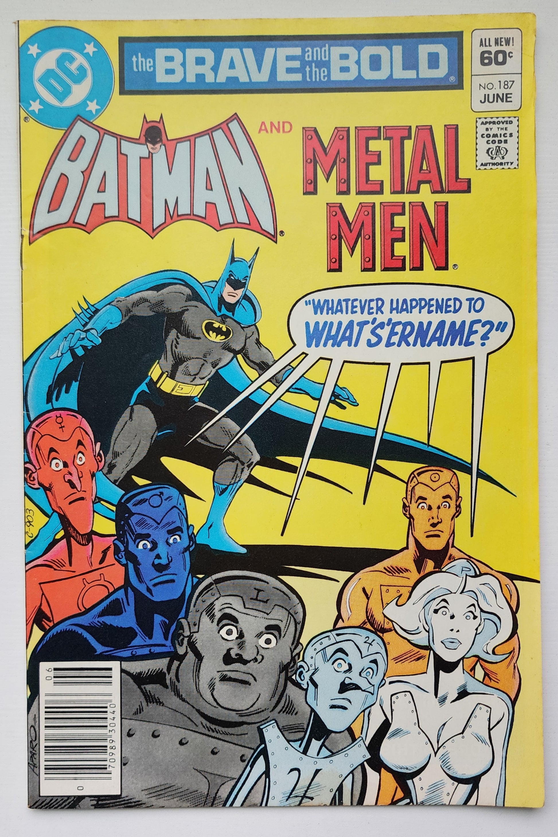 BRAVE AND BOLD #187 BATMAN METAL MEN NEWSSTAND 1982 Brave and the Bold DC Comics