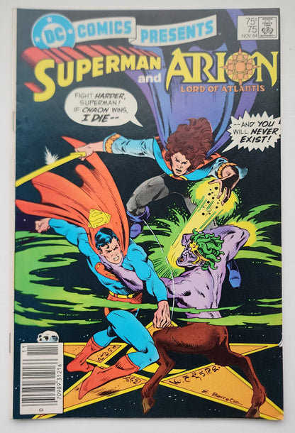 DC COMICS PRESENTS #75 SUPERMAN ARION 1984 NEWSSTAND DC Comics Presents DC Comics