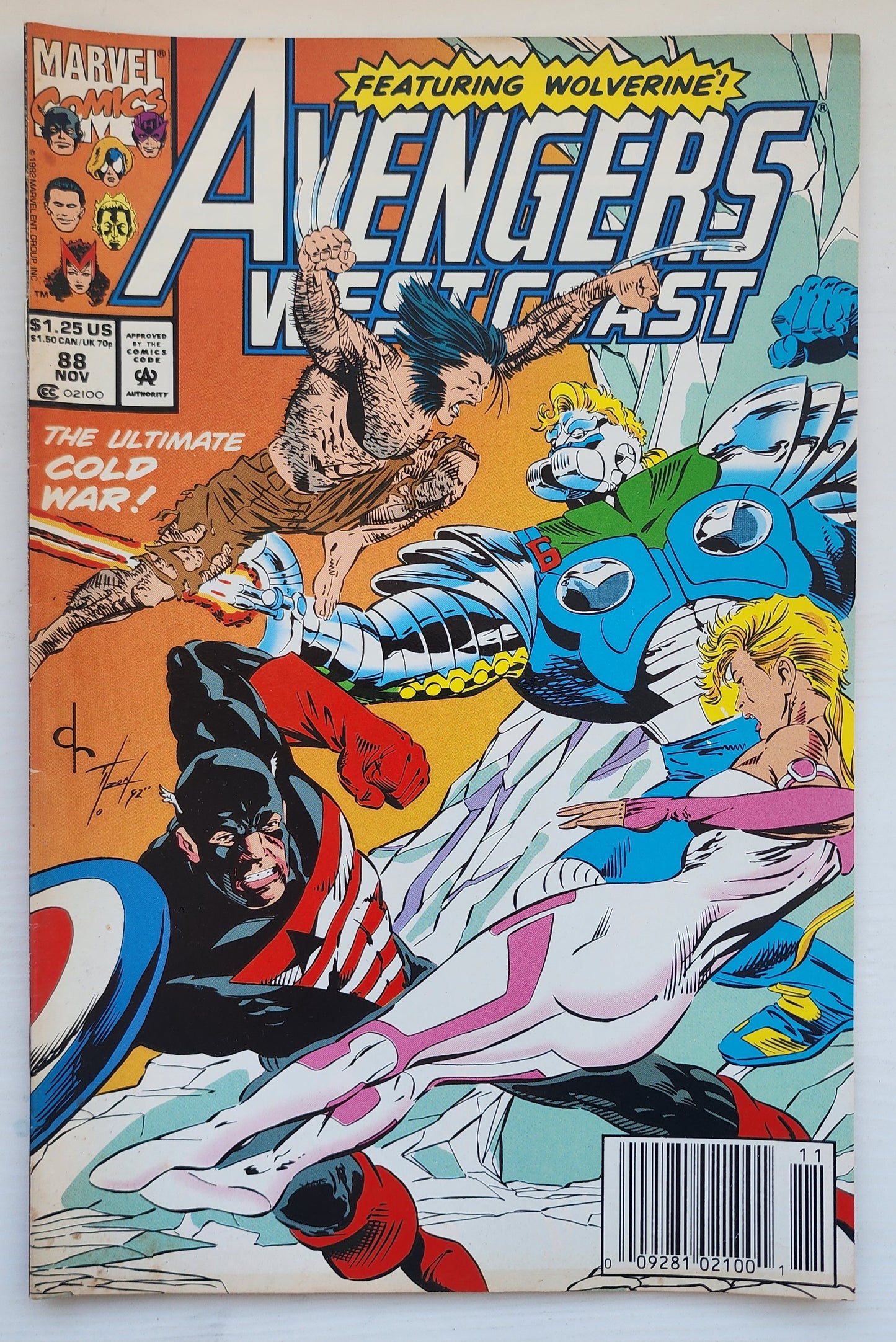 WEST COAST AVENGERS #88 NEWSSTAND 1992 West Coast Avengers MARVEL COMICS