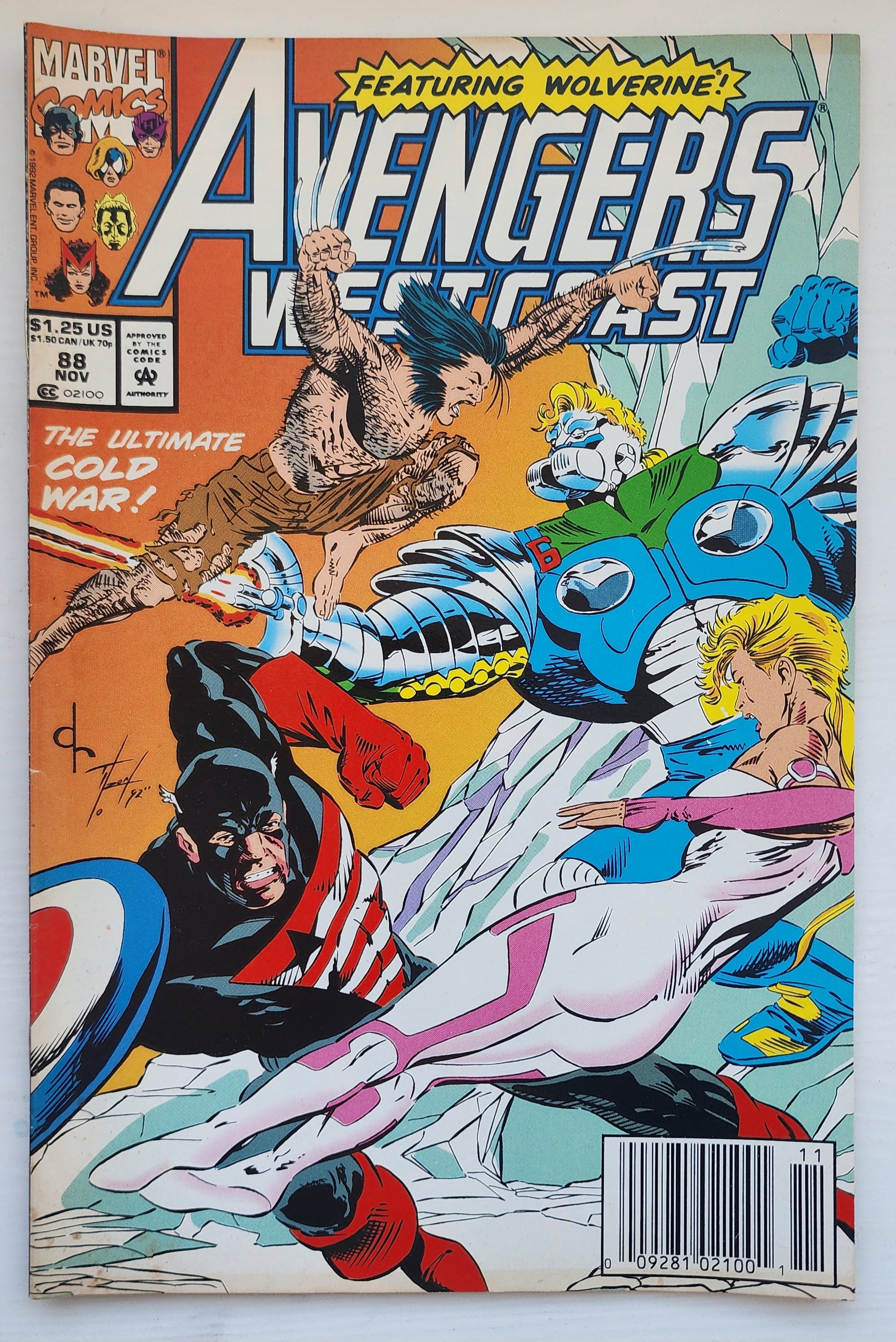 WEST COAST AVENGERS #88 NEWSSTAND 1992 West Coast Avengers MARVEL COMICS