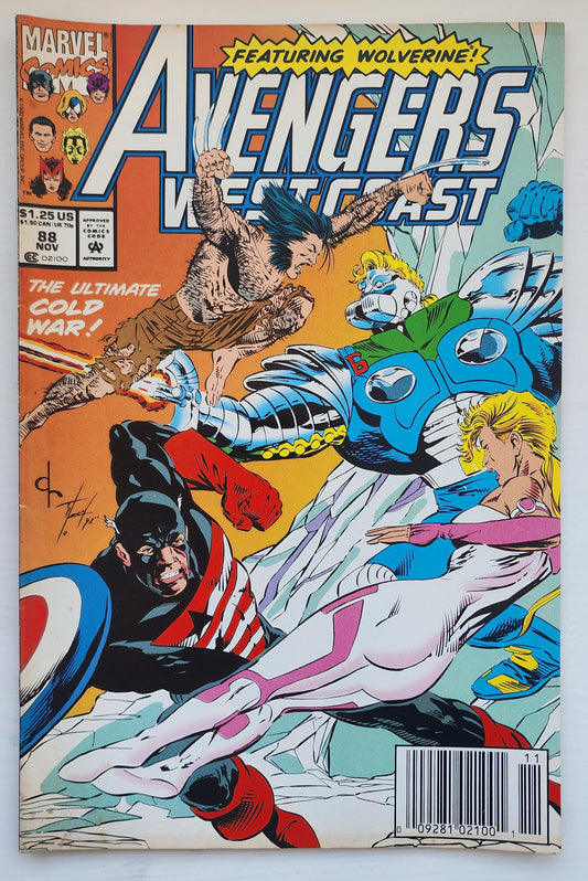 WEST COAST AVENGERS #88 NEWSSTAND 1992 West Coast Avengers MARVEL COMICS