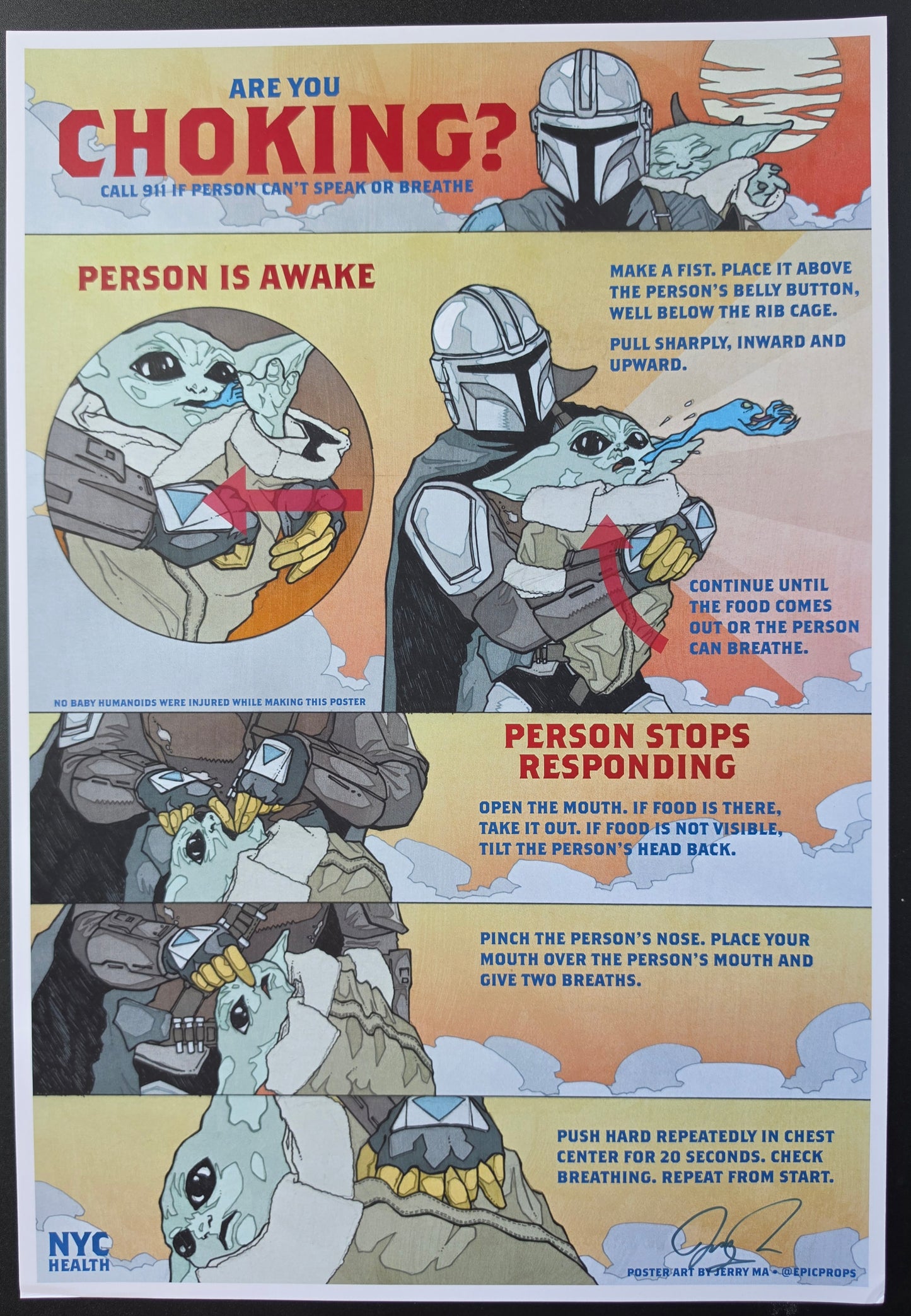 MANDALORIAN GROGU CHOKING PRINT