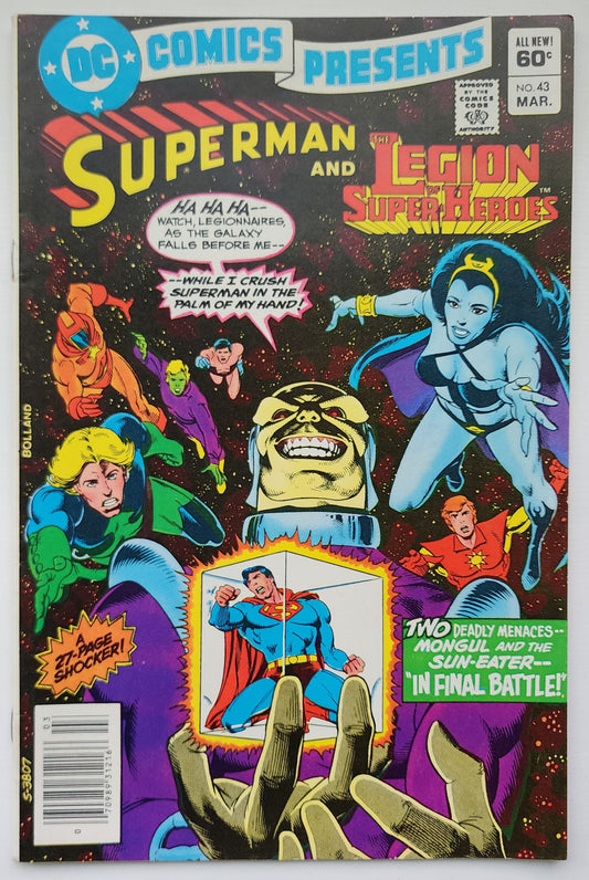 DC COMICS PRESENTS #43 SUPERMAN LEGION SUPER-HEROES 1982 NEWSSTAND DC Comics Presents DC Comics