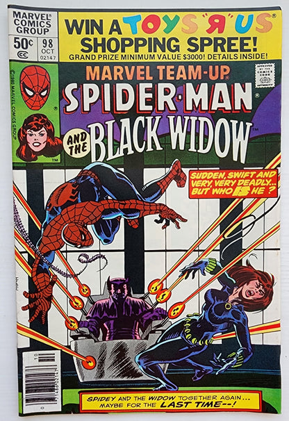 MARVEL TEAM-UP #98 SPIDER-MAN BLACK WIDOW NEWSSTAND 1980 Marvel Team-Up MARVEL COMICS