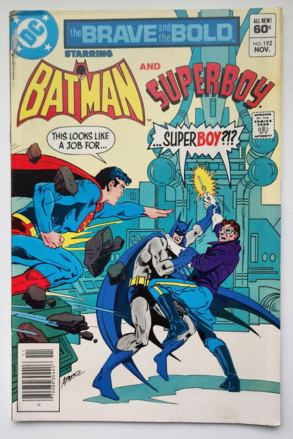 BRAVE AND BOLD #192 BATMAN SUPERBOY NEWSSTAND 1982 Brave and the Bold DC Comics