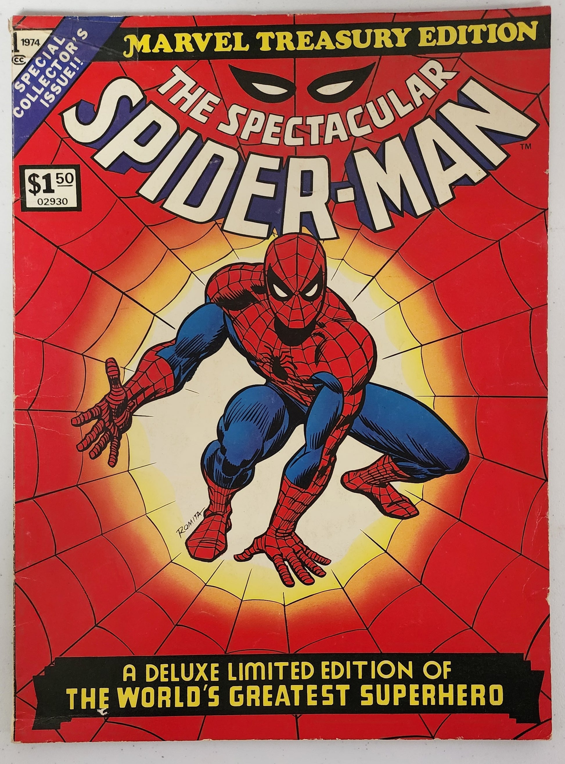 SPECTACULAR SPIDER-MAN #1 SPECIAL COLLECTORS ISSUE TREASURY EDITION 1974 [J01] Spectacular Spider-Man MARVEL COMICS