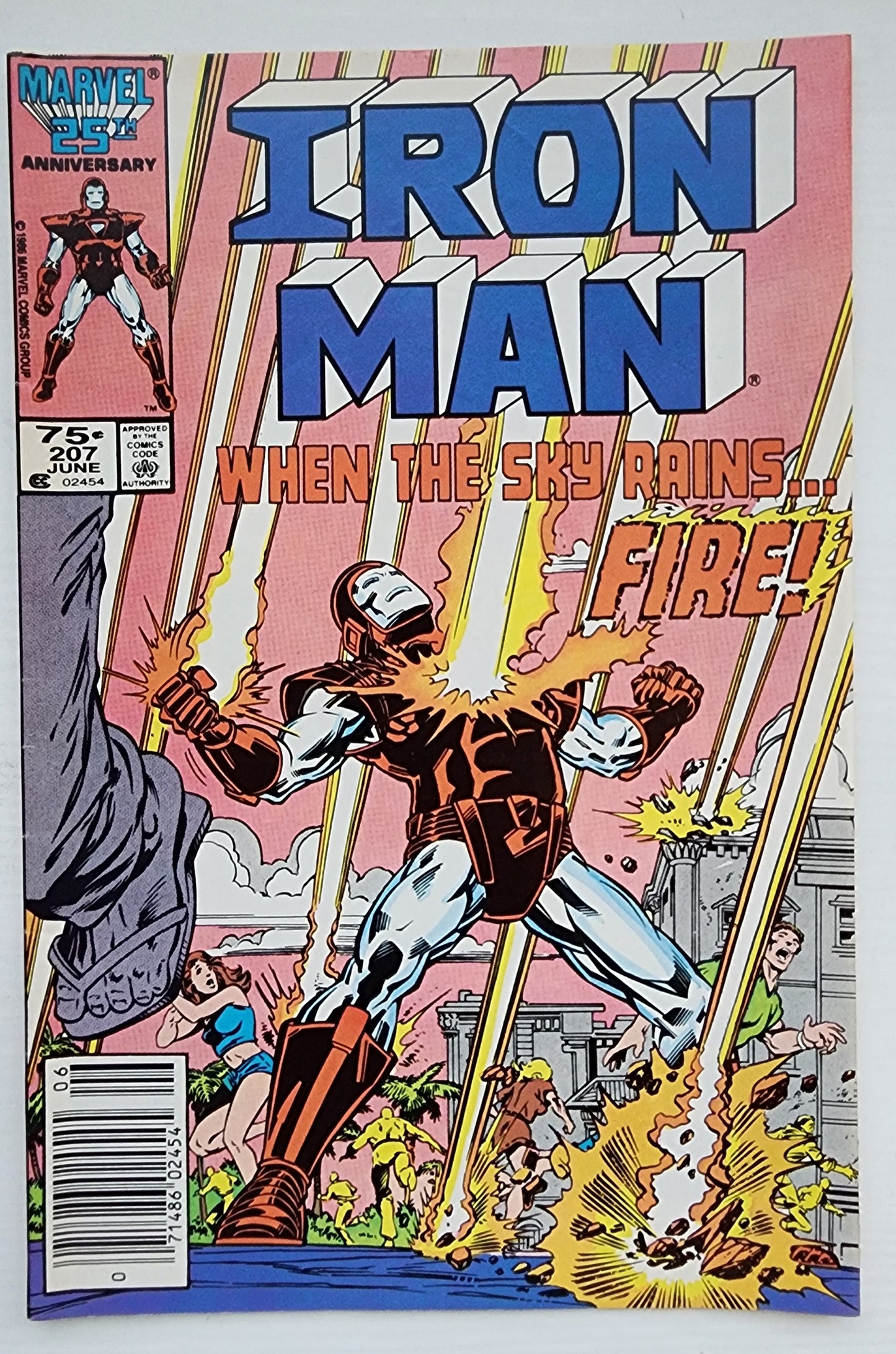 IRON MAN #207 NEWSSTAND 1986 Iron Man MARVEL COMICS