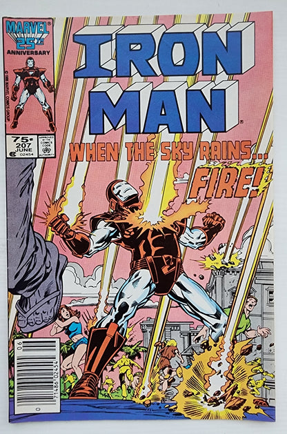 IRON MAN #207 NEWSSTAND 1986 Iron Man MARVEL COMICS