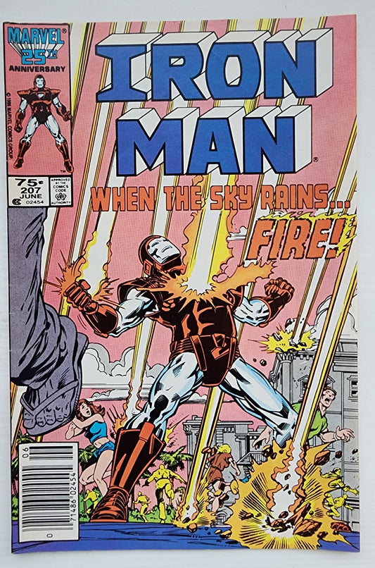 IRON MAN #207 NEWSSTAND 1986 Iron Man MARVEL COMICS