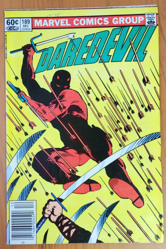 DAREDEVIL #189 1982 ("DEATH" OF STICK) NEWSSTAND [J01] Daredevil MARVEL COMICS